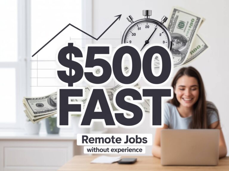 Make $500 Fast With These Remote Jobs Without Experience 💰💻