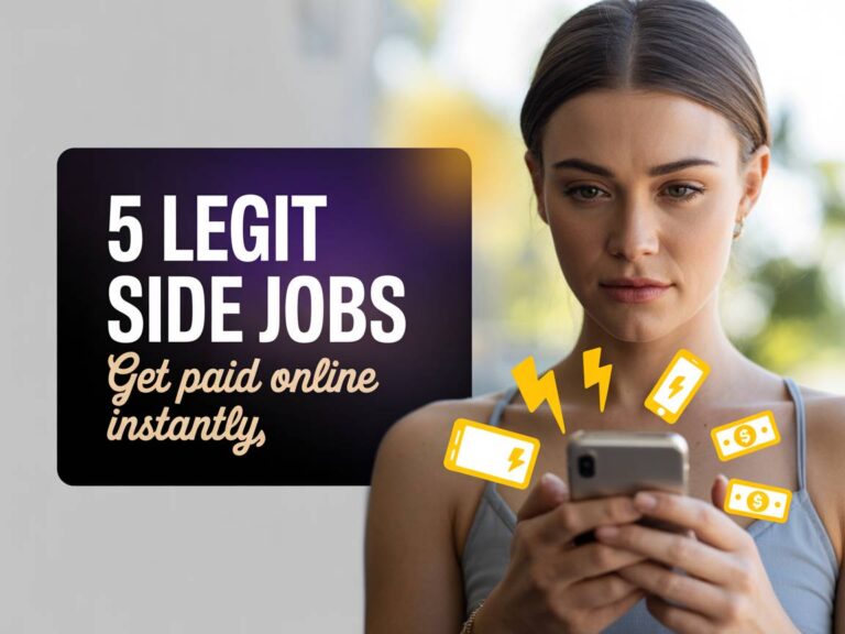5 Legit Side Jobs to Get Paid Online Instantly