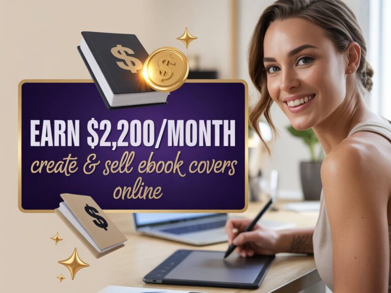 Earn $2,200 Month Creating eBook Covers and Selling Them Online