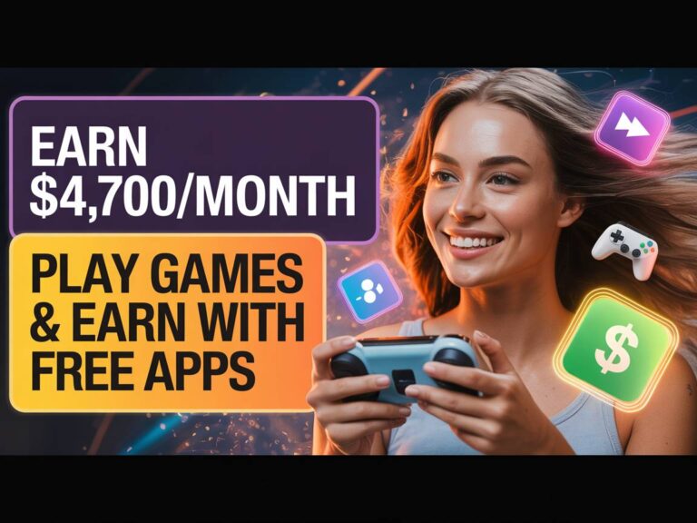 Earn $4,700 a Month Playing Games and Earn Money Online Using Free Apps