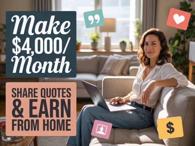Make $4,000 a Month Sharing Quotes and Earn Money Online from Home