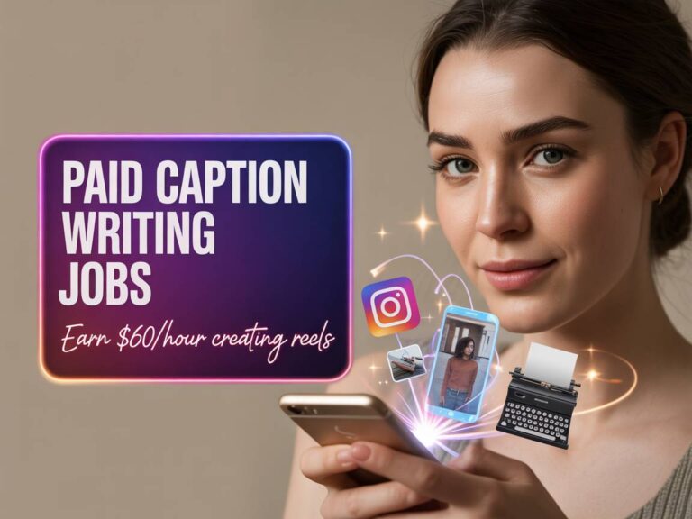 Paid Caption Writing Jobs That Let You Earn $60/Hour Creating Reels Content
