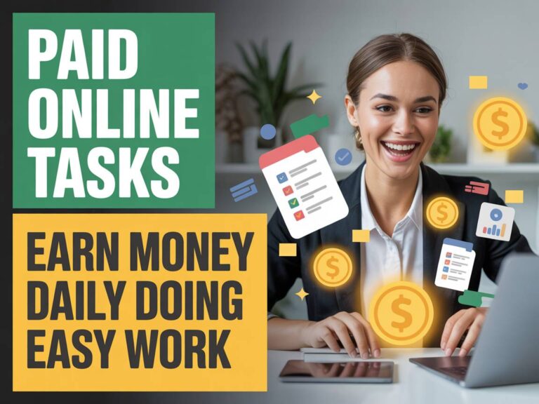 Paid Online Tasks That Let You Earn Money Online Doing Easy Work Daily