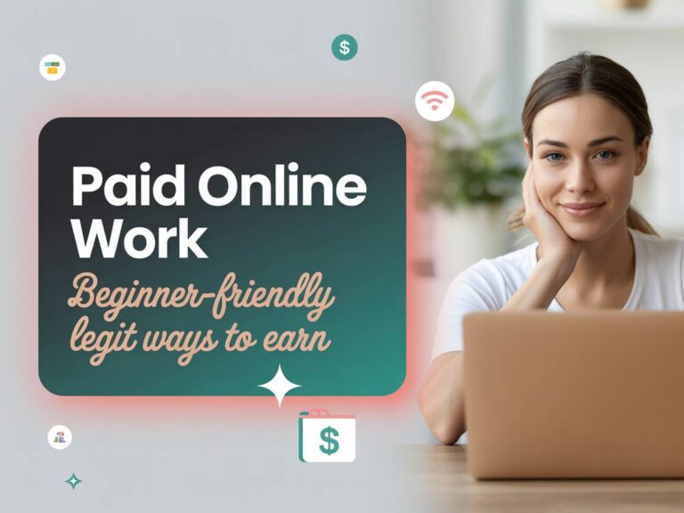 Paid Online Work That Shows Beginners Legit Ways to Earn Money at Home Easily