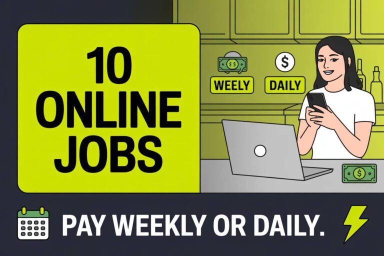 10 Online Jobs That Pay Weekly or Daily (Fast & Legit Work From Home)