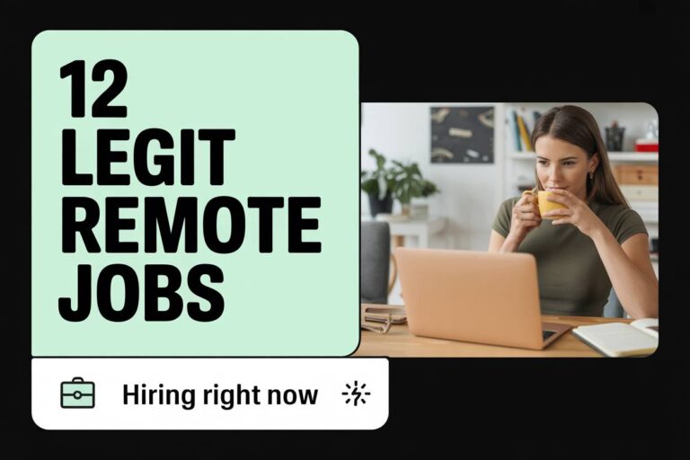 12 Legit Remote Jobs Hiring Right Now (Flexible, Real & Beginner-Friendly)