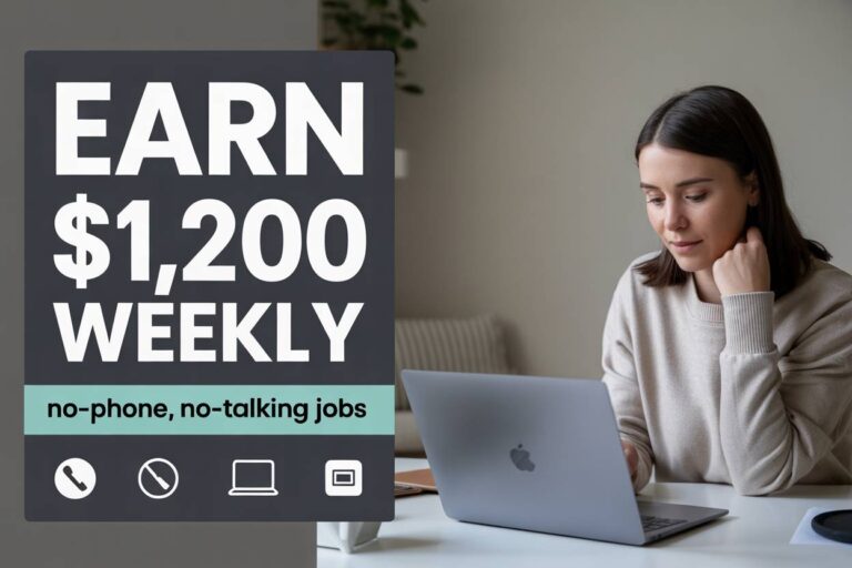 Earn $1,200 Weekly From These No-Phone, No-Talking Remote Jobs