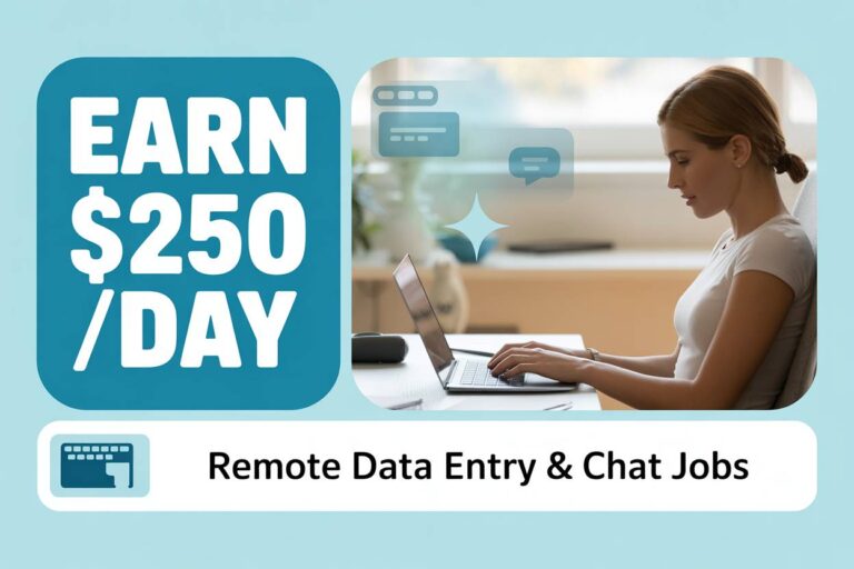 Earn $250/Day With Easy Remote Data Entry & Chat Jobs From Home