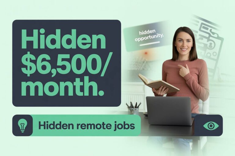 Earn $6,500 a Month Exploring Hidden Remote Jobs That No One Talks About
