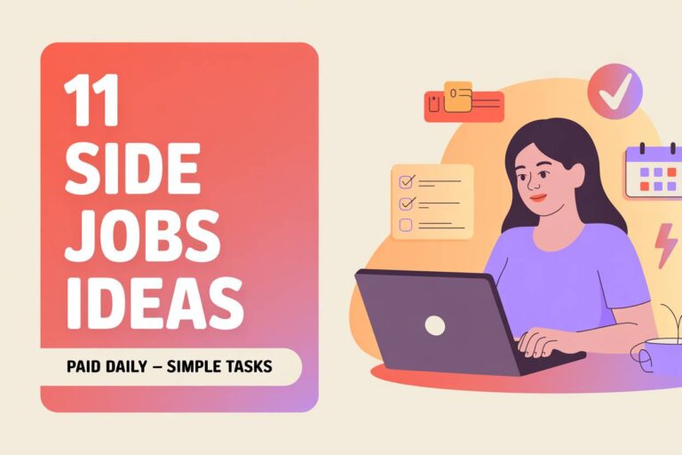 11 Side Jobs Ideas to Get Paid Daily with Simple Tasks