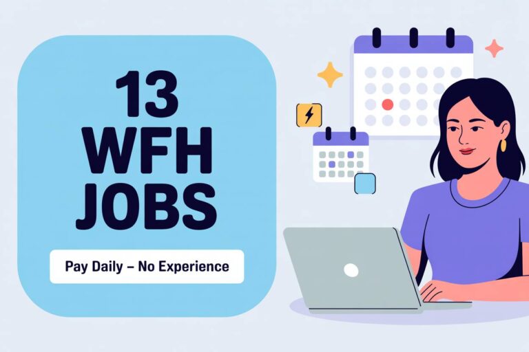 13 Work From Home Jobs That Pay You Daily Without Experience