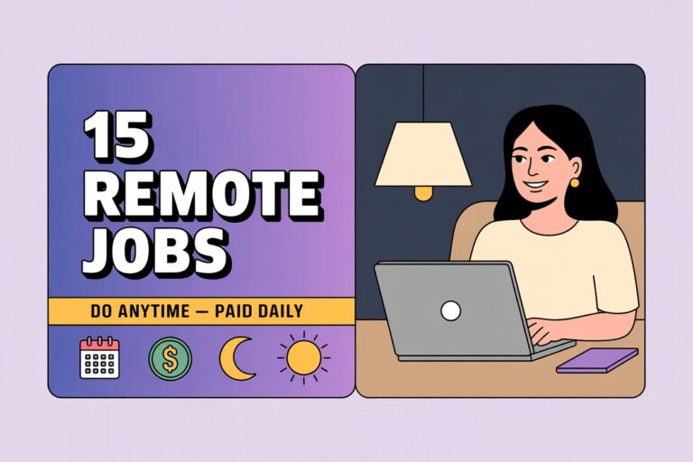 15 Remote Jobs You Can Do Anytime to Get Paid Daily