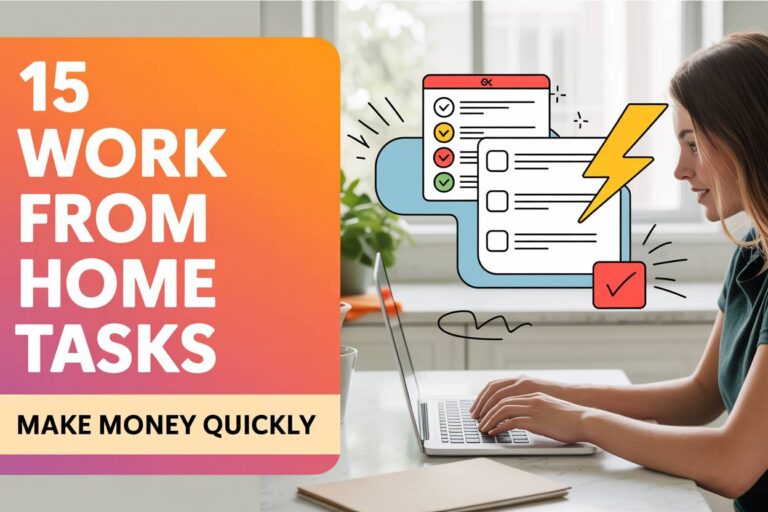 15 Work From Home Tasks That Help You Make Money Quickly