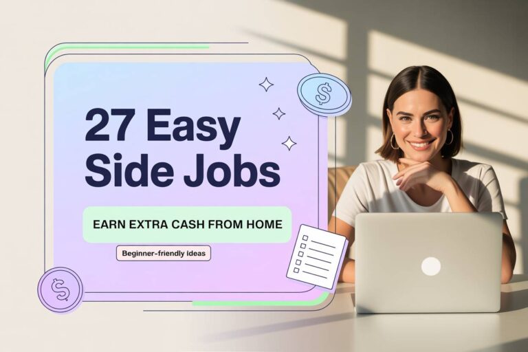 27 Easy Side Jobs to Earn Extra Cash From Home (Beginner-Friendly Ideas)