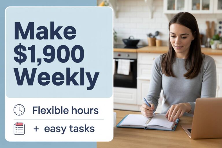 Make $1,900 Weekly Finding Remote Jobs with Flexible Hours and Easy Tasks