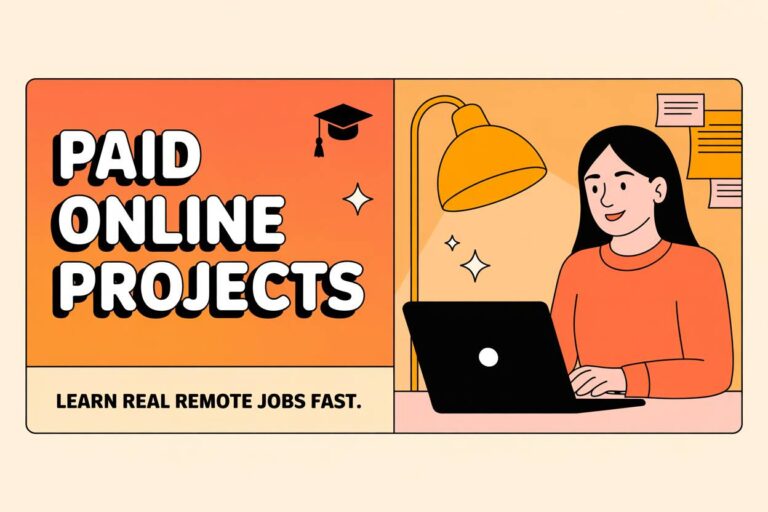 Paid Online Projects That Help Beginners Learn Real Remote Jobs That Pay Fast